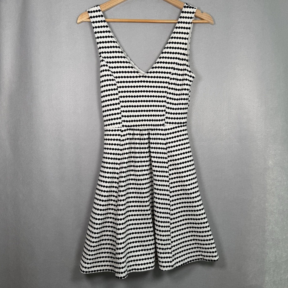 Maeve Anthropologie Dress Cut-Out Textured Sleeveless V-Neck Pockets
